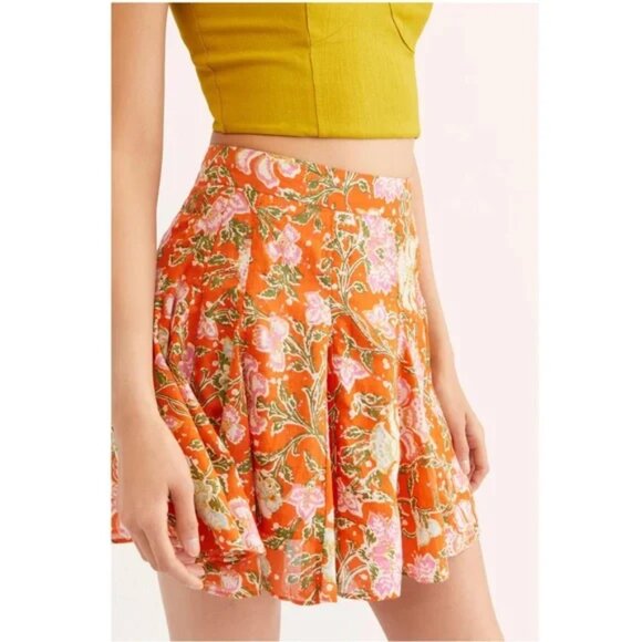 Free People End of the Island Godet Miniskirt - Lined - EUC - Size 10 - Picture 3 of 10